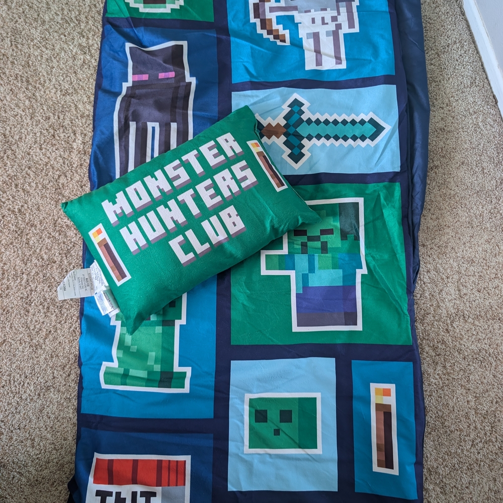 Monster Hunters Club Sleeping Bag and Pillow Set